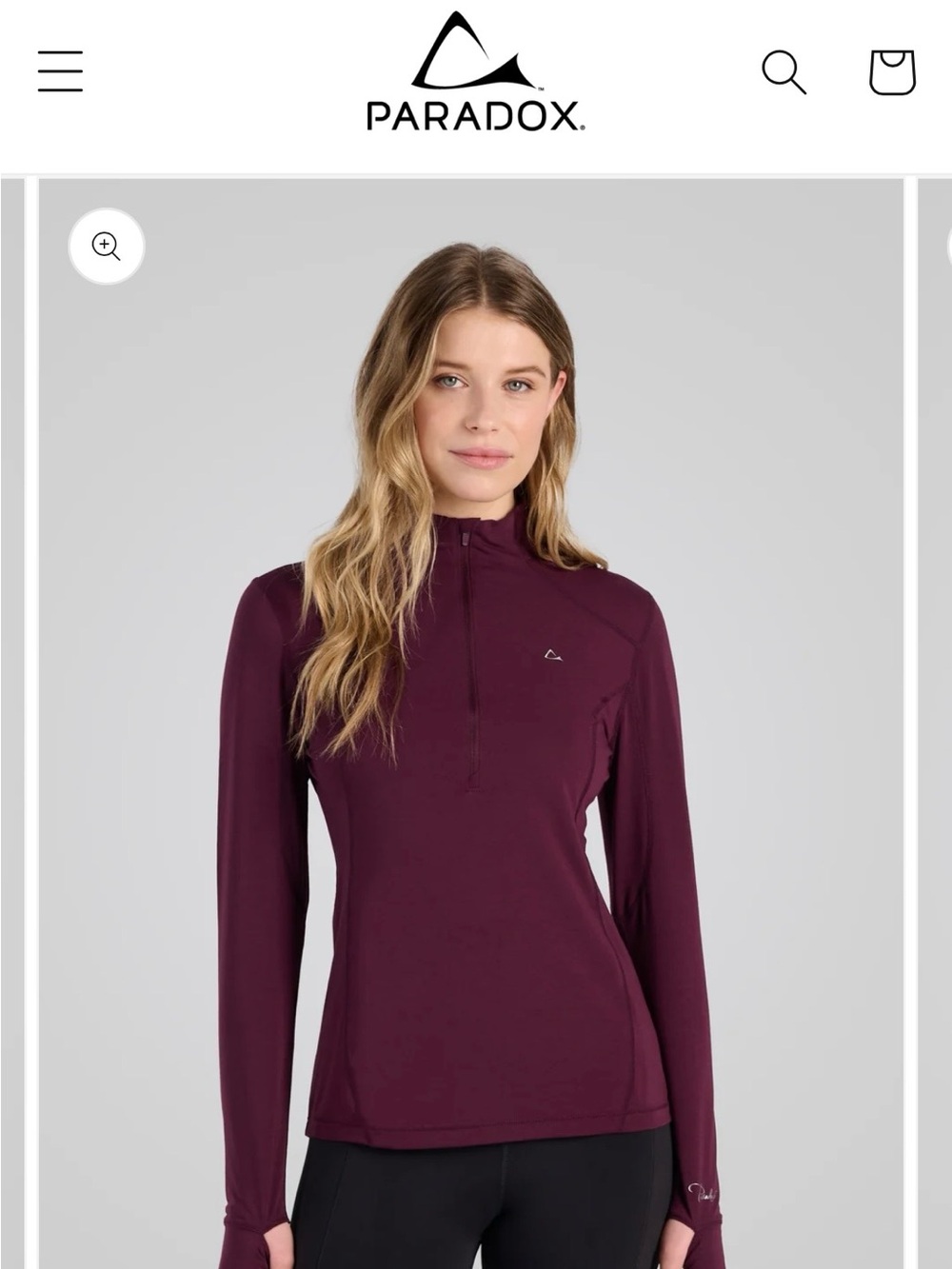 27. Women's Long-Sleeve Half-Zip Performance Top — Plum